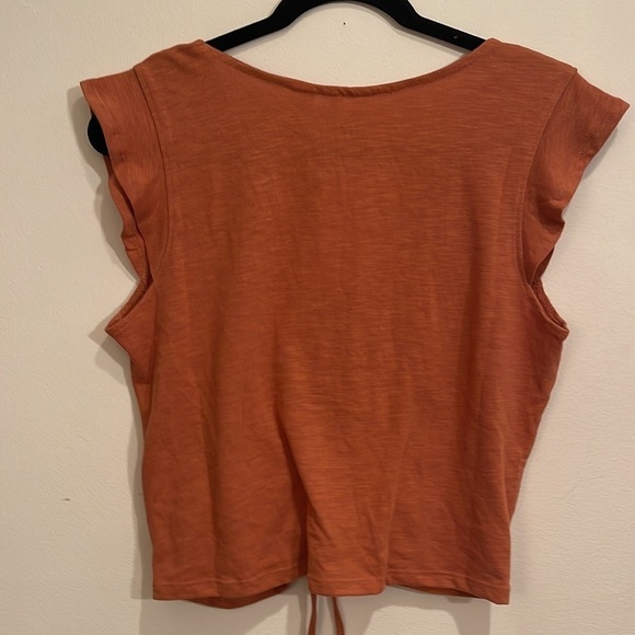 ROXY Orange Cinched Crop Tee - Picture 4 of 5